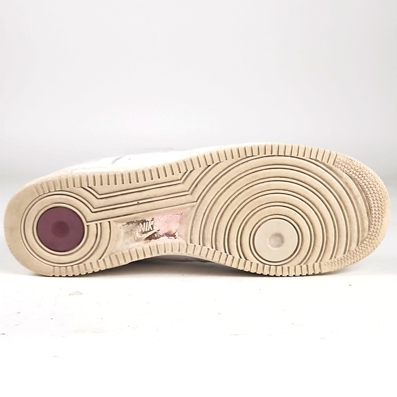 Nike Air Force 1 '07 Premium White and Burgundy Size US 12 Men - Picture 6 of 6